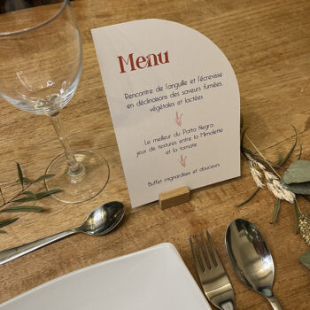 Menu original de la collection Capri, moderne et tendance en terracotta