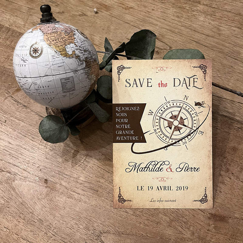 amaknak-savethedate Save the date de la collection Amaknak, collection voyage rétro et vintage.