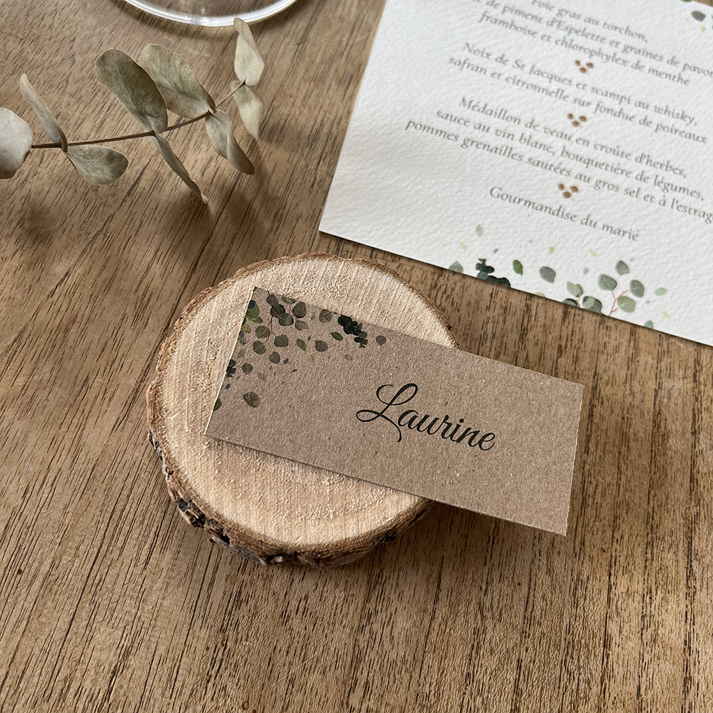marqueplace-simple Marque-place simple dans la collection végétale "Hasima" - mariage nature