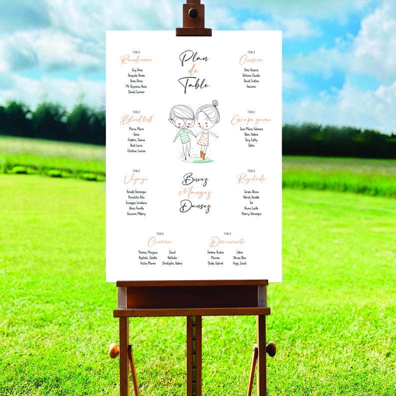 togian-plan-de-table Plan de table de mariage au design intemporel et classique de la collection Togian