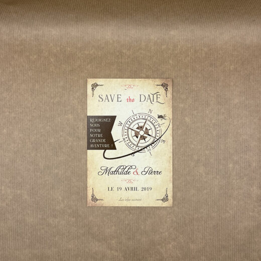 Save The Date de la collection Amaknak, collection voyage rétro et vintage.