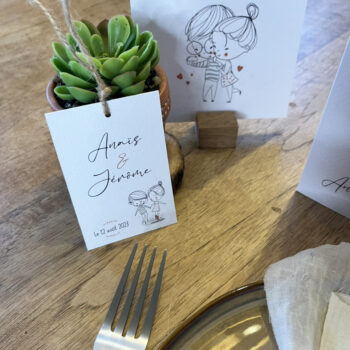 Etiquette cadeau - Papeterie de mariage au design intemporel et classique de la collection Togian