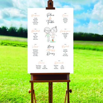 Plan de table de mariage au design intemporel et classique de la collection Togian